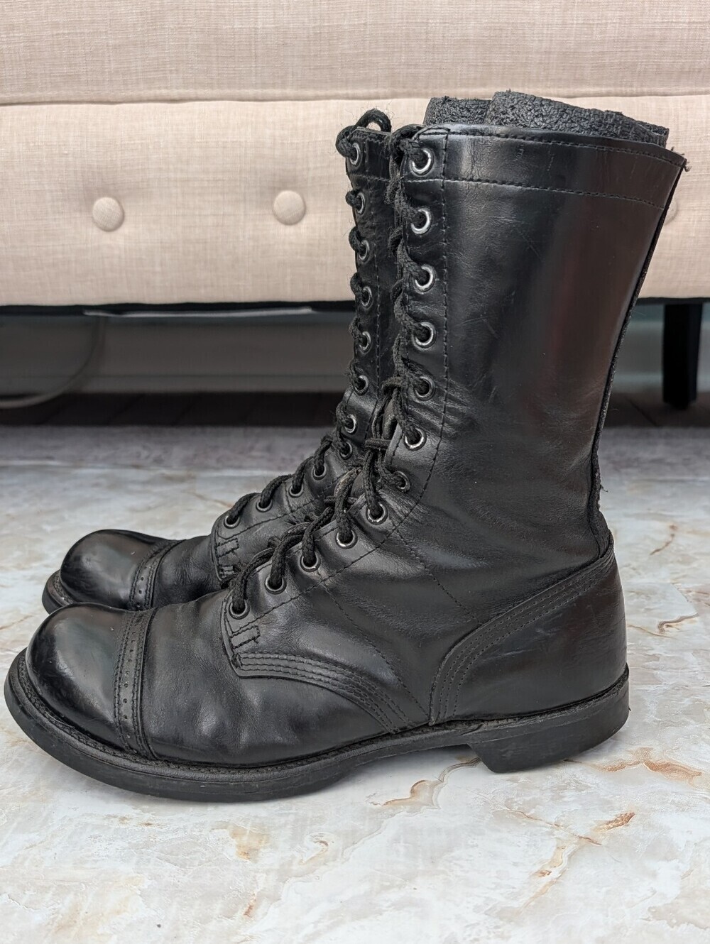 Corcoran 1500 Men's Black Lace-Up Leather upper Combat Boots Sz 9 D